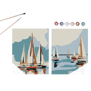 Sailboats at Sea Paint-By-Numbers Kit