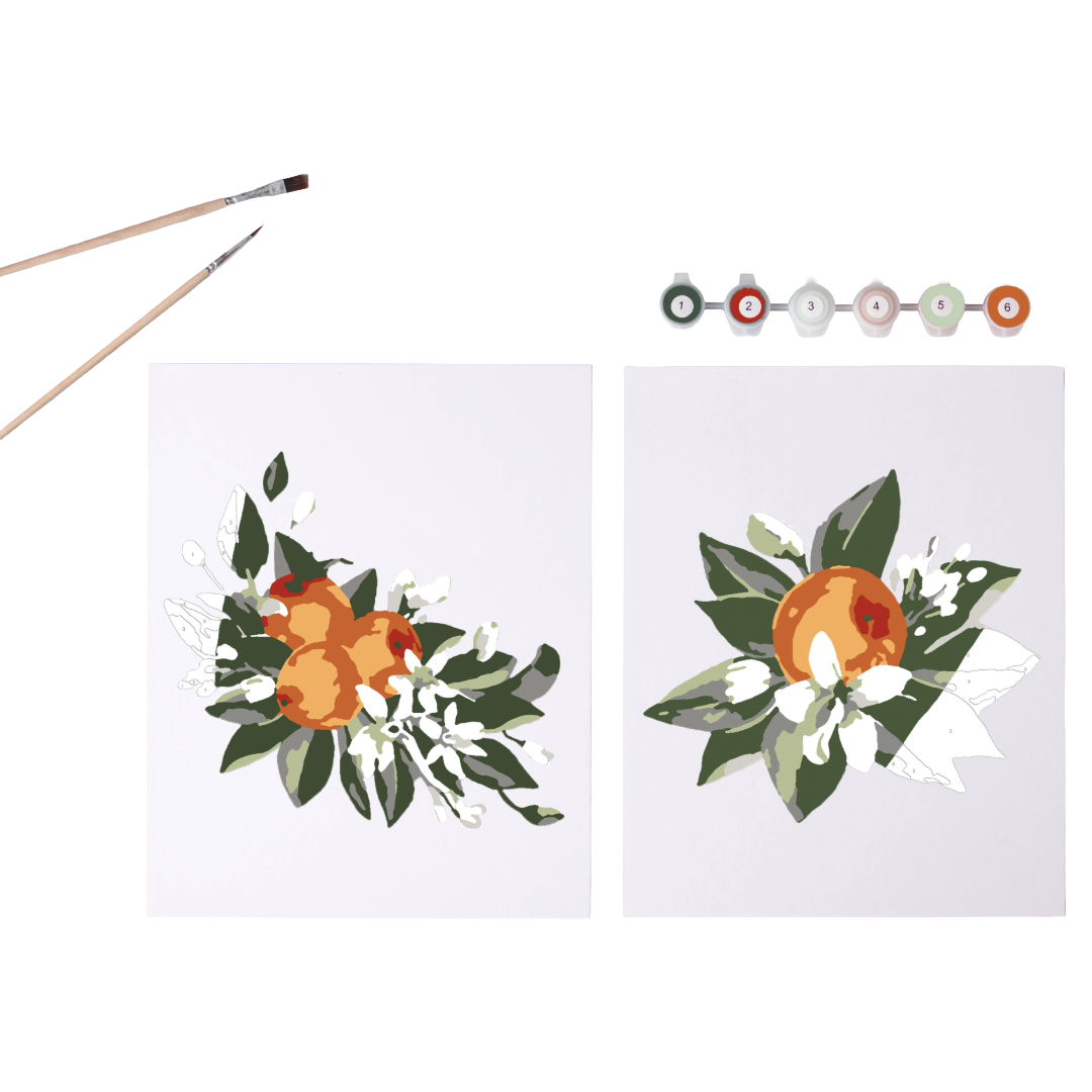 Orange Blossoms Paint-By-Numbers Kit