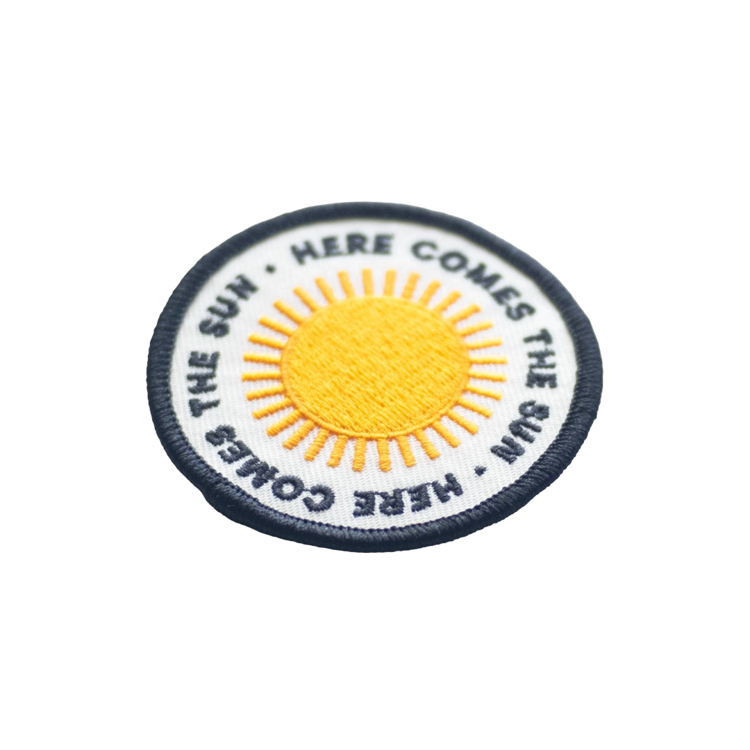 Here Comes the Sun Embroidered Iron on Patch