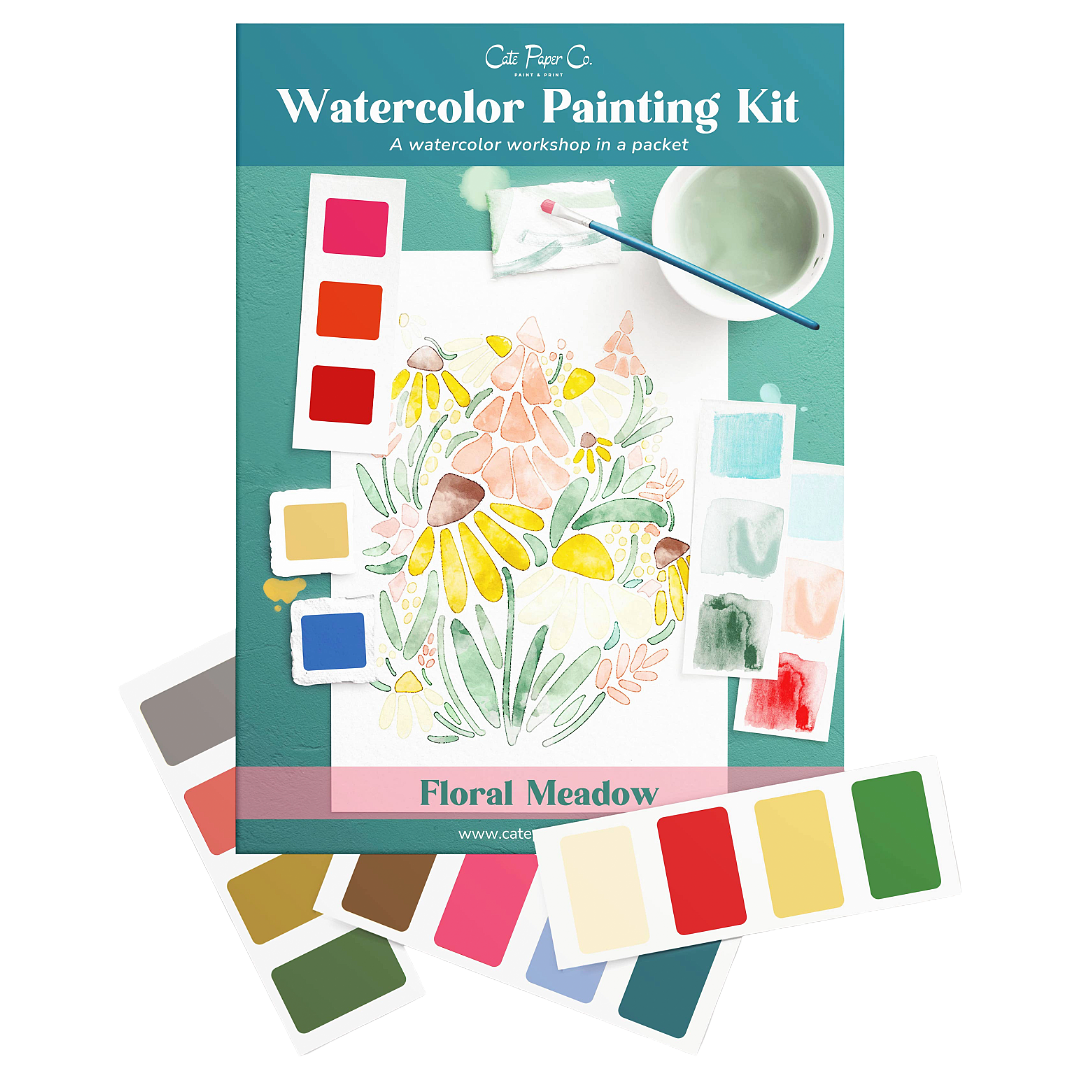 Floral Meadows Watercolor Painting Kit