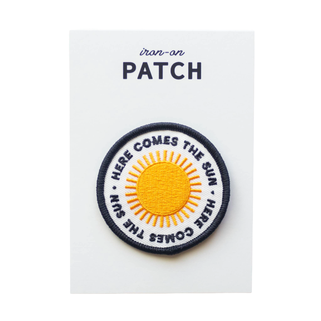 Here Comes the Sun Embroidered Iron on Patch