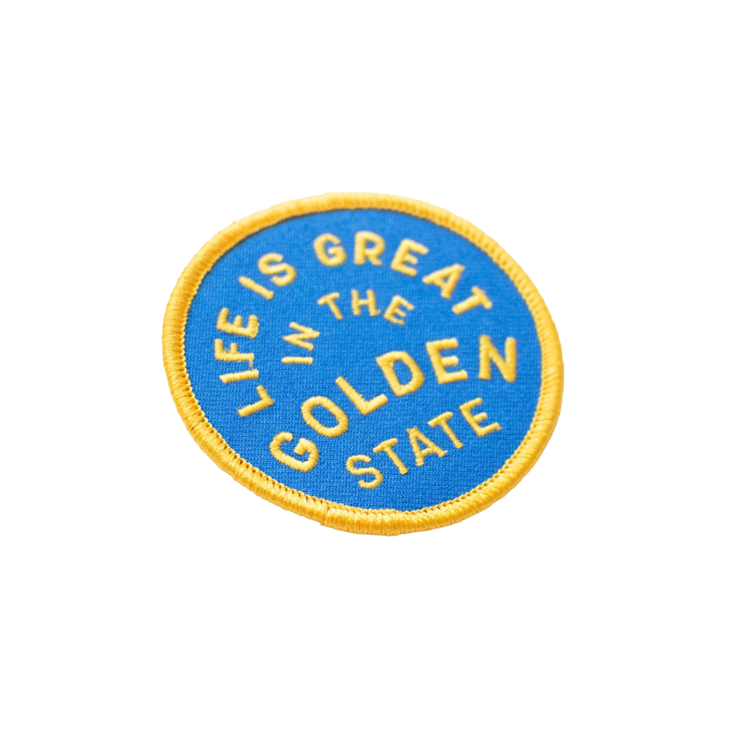 Life Is Great In The Golden State Embroidered Iron on Patch