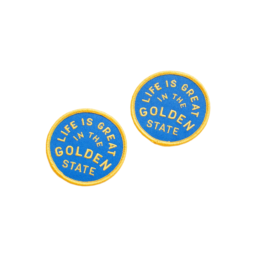Life Is Great In The Golden State Embroidered Iron on Patch