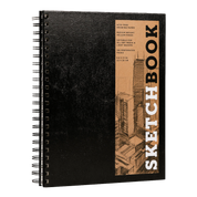 Large Sketchbook 8.5 x 11"-  Spiral Hardcover (Black)