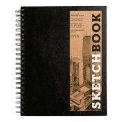 Large Sketchbook 8.5 x 11"-  Spiral Hardcover (Black)