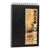 Medium Sketchbook Landscape 10x7"-Spiral Bound Hardcover (Black)