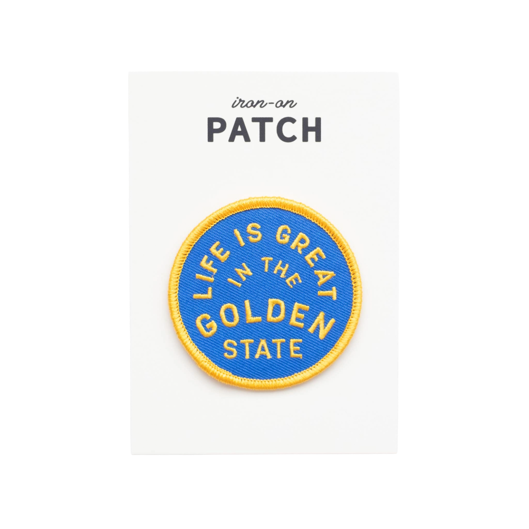 Life Is Great In The Golden State Embroidered Iron on Patch