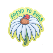 Friend To Bugs, Lady Bug Daisy Vinyl Sticker