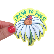 Friend To Bugs, Lady Bug Daisy Vinyl Sticker