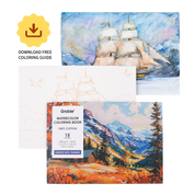 Landscape-Themed Watercolor Coloring Book