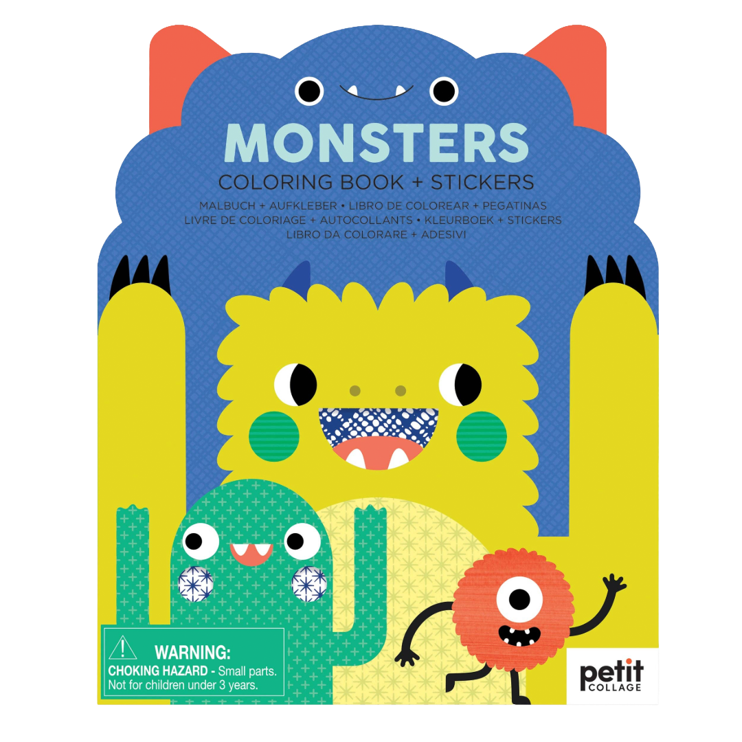 Monsters Coloring Book with Stickers