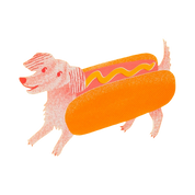 Hot Dog Clear Sticker