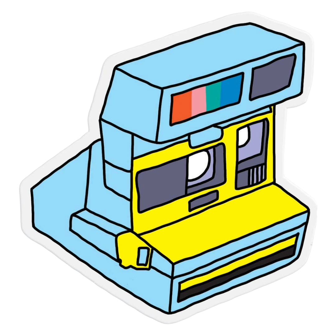 Big Puffy Camera Stickers