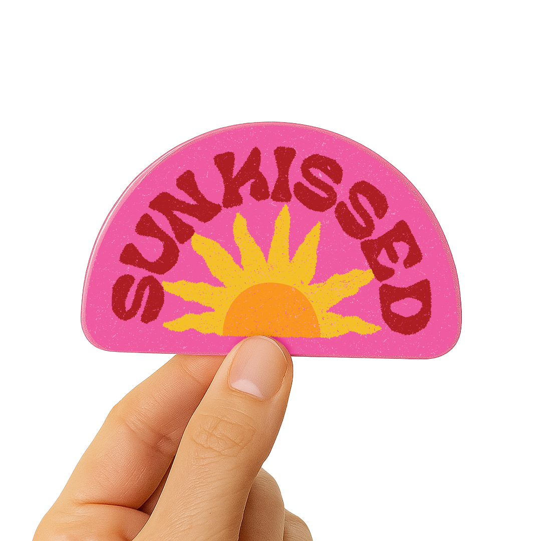 Sunkissed Vinyl Sticker - Pink sticker 3"