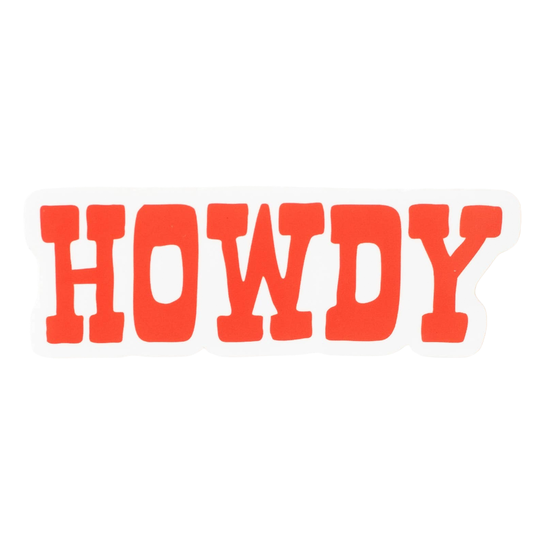 Red Howdy Vinyl Sticker