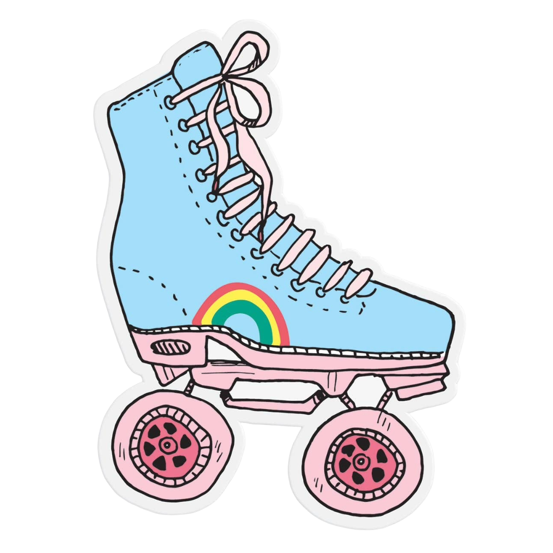 Big Puffy Roller Skate Stickers