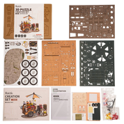 3D Wooden Puzzle: Blossom Cart