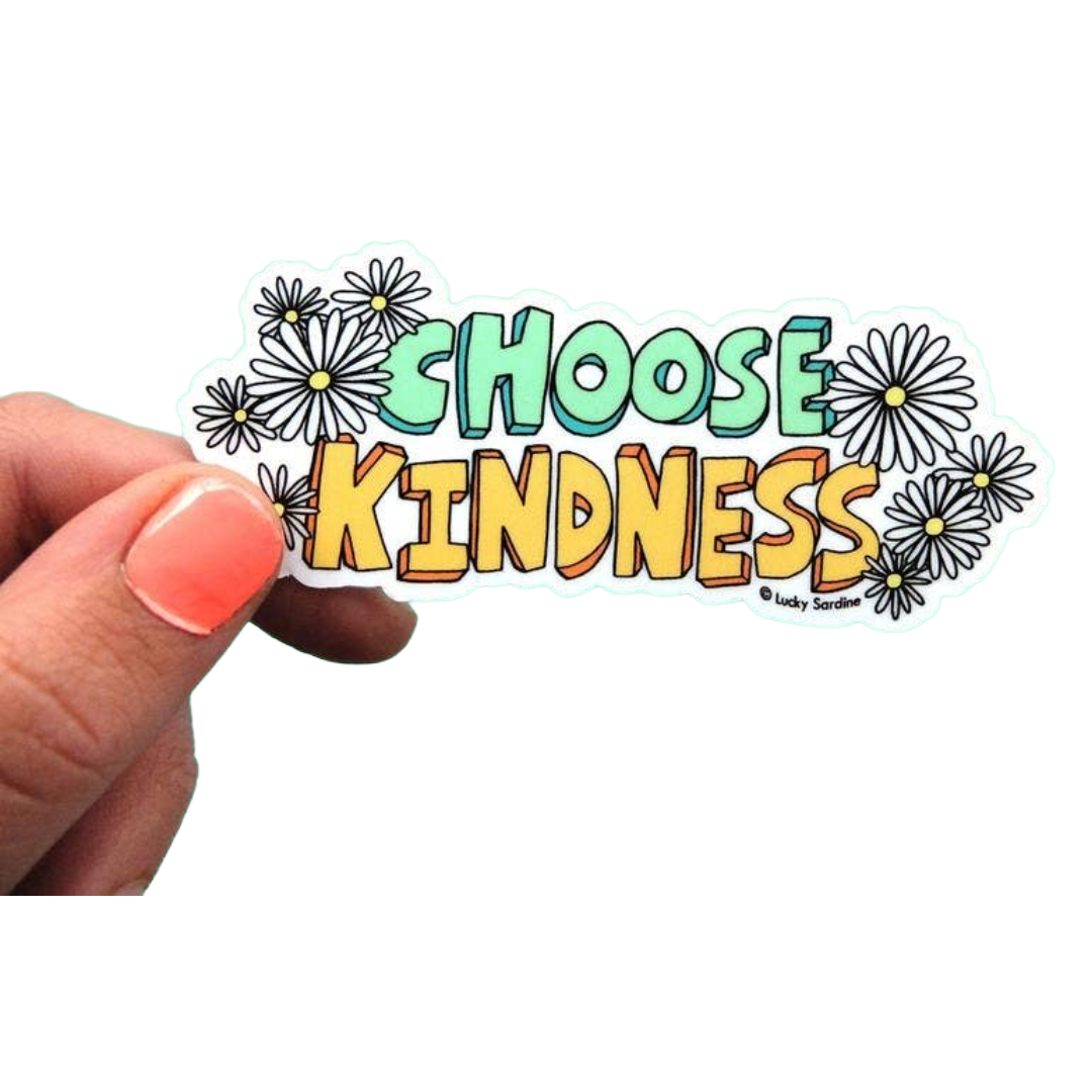 Choose Kindness Daisy Flower Vinyl Sticker