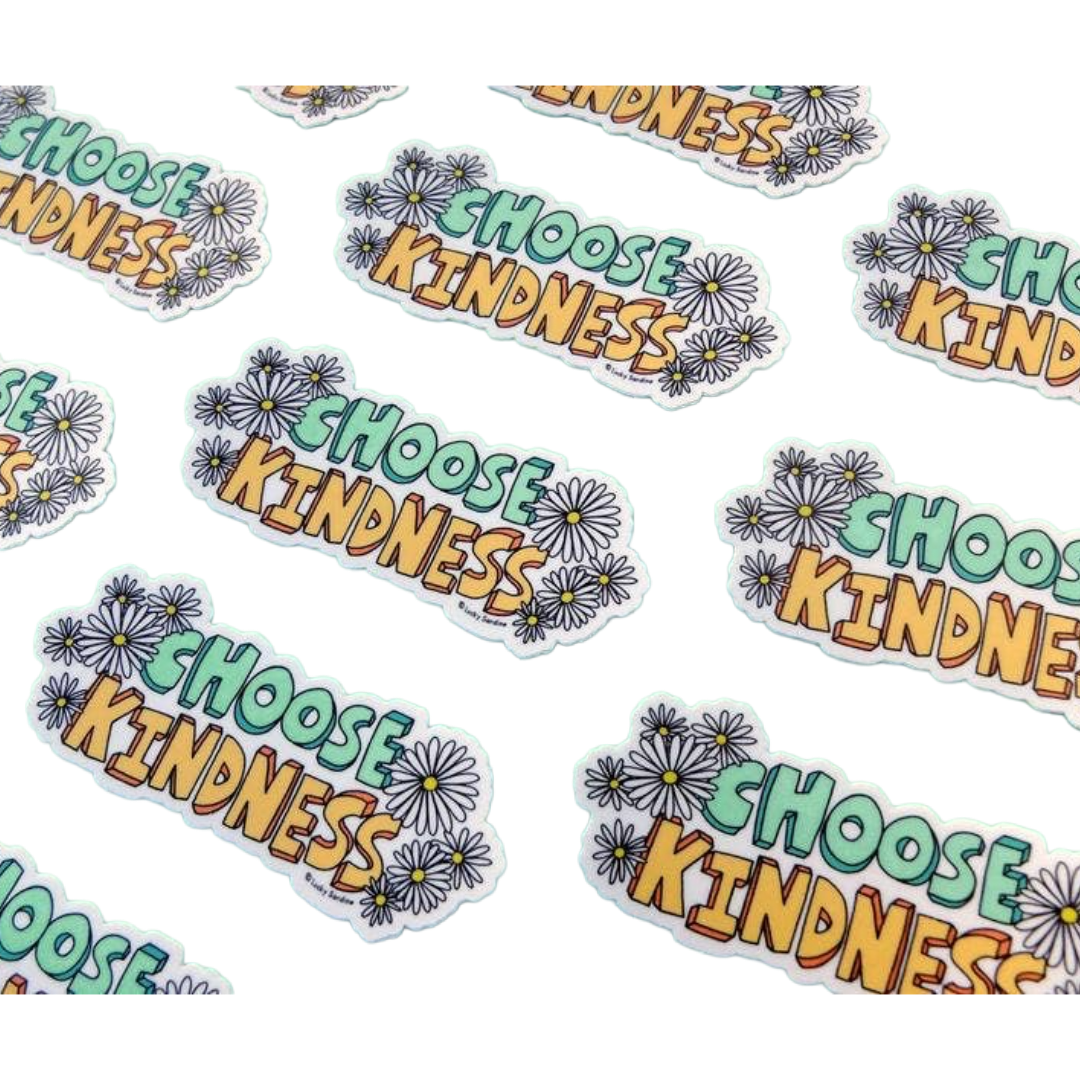 Choose Kindness Daisy Flower Vinyl Sticker