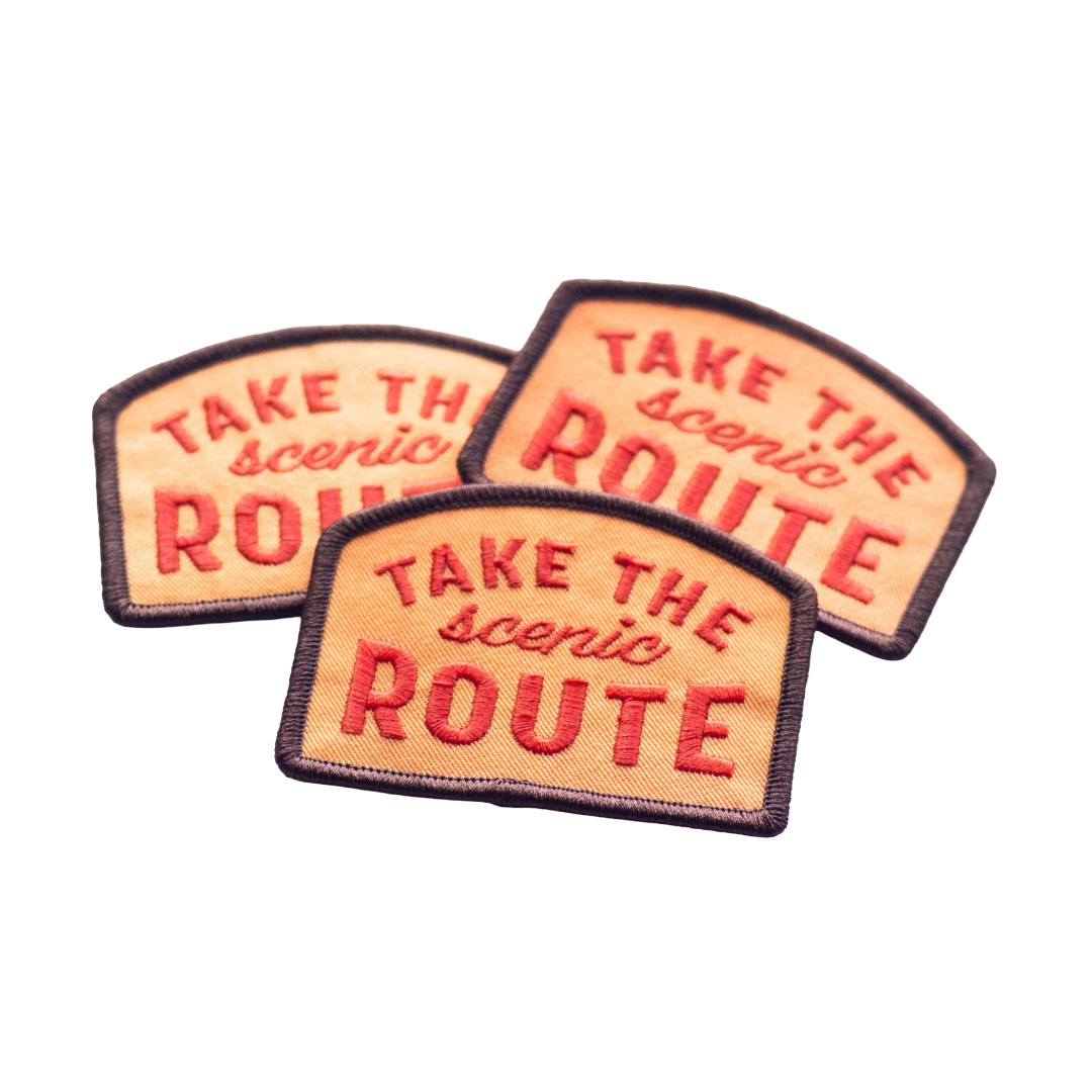 Take the Scenic Route Embroidered Iron on Patch