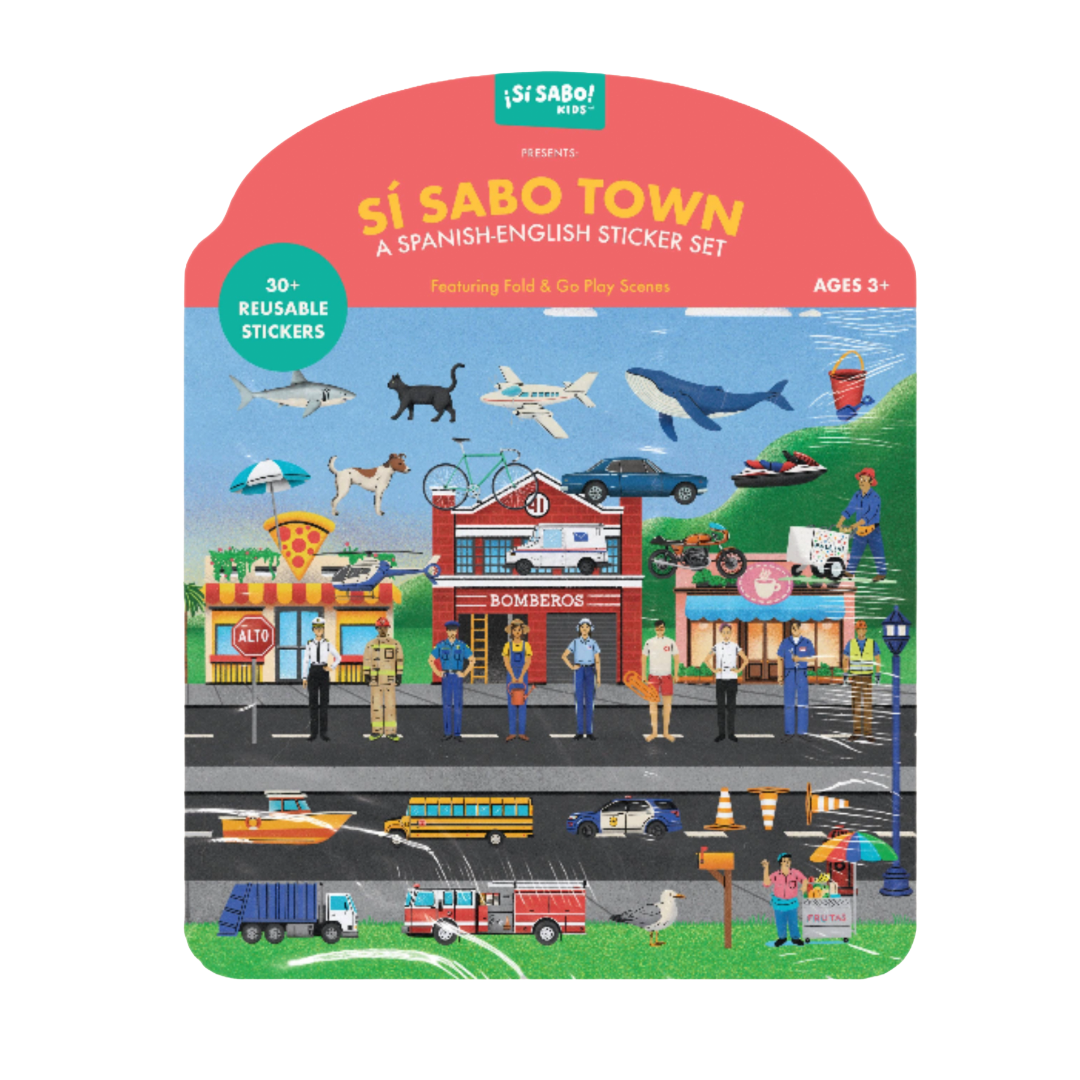 Sí Sabo Town: A Bilingual Reusable Sticker Play Set