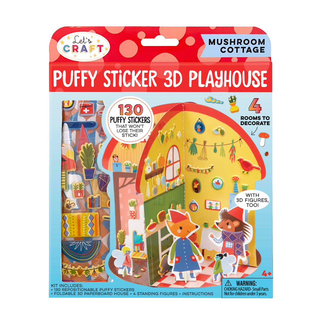 Puffy Sticker 3D Playhouse Mushroom Cottage