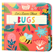 Children's book titled 'Let's Learn About Bugs' with colorful illustrations on the cover.