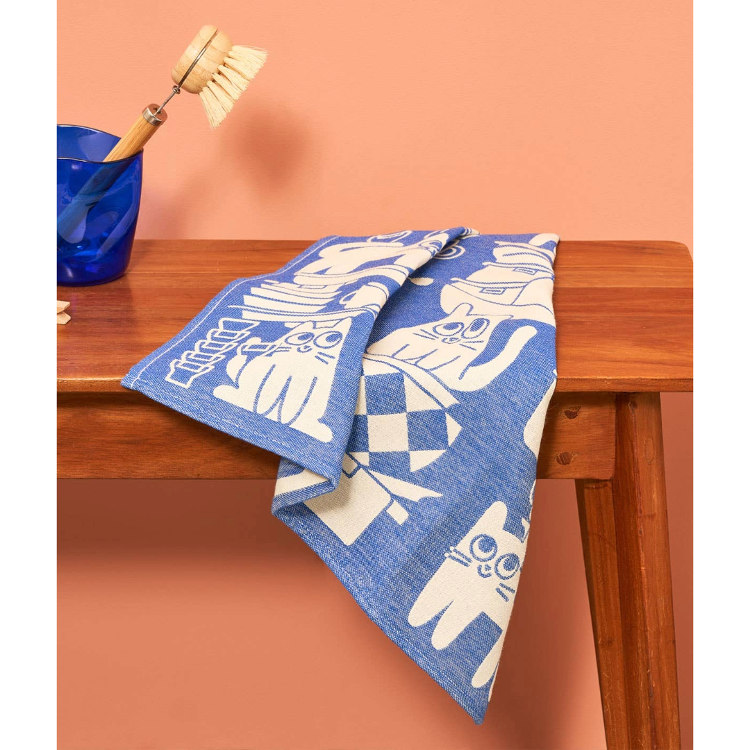 Kitchen Cats Cotton Tea Towel