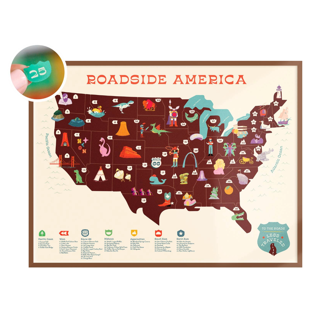 Roadside America print with Stickers - 18" x 24"