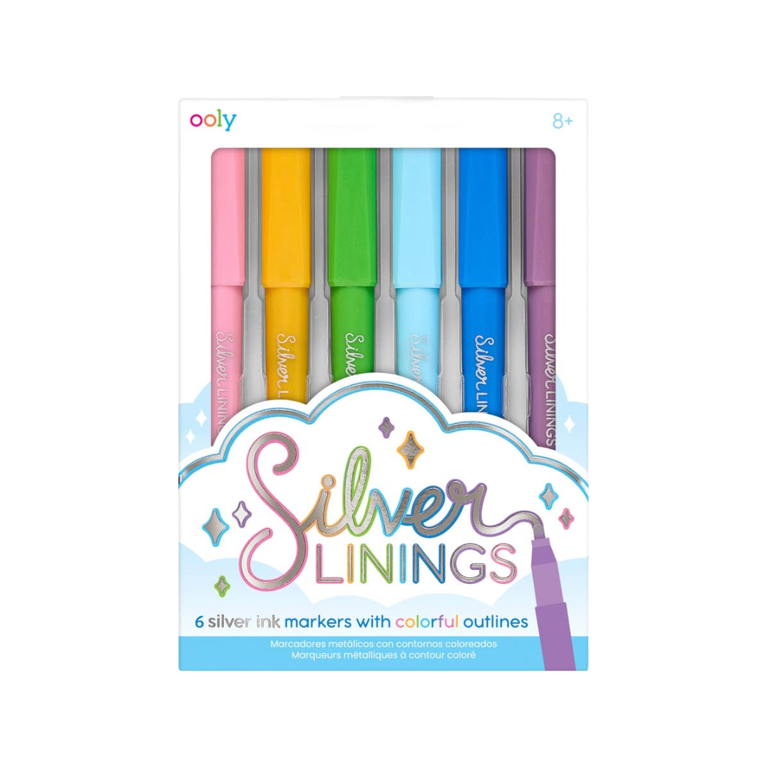 Silver Linings Outline Markers - Set of 6