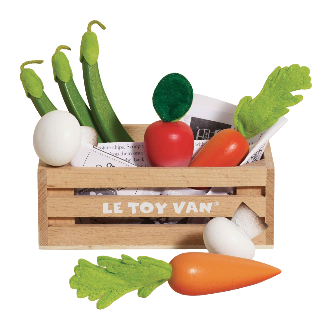 Harvest Vegetables Wooden Market Crate