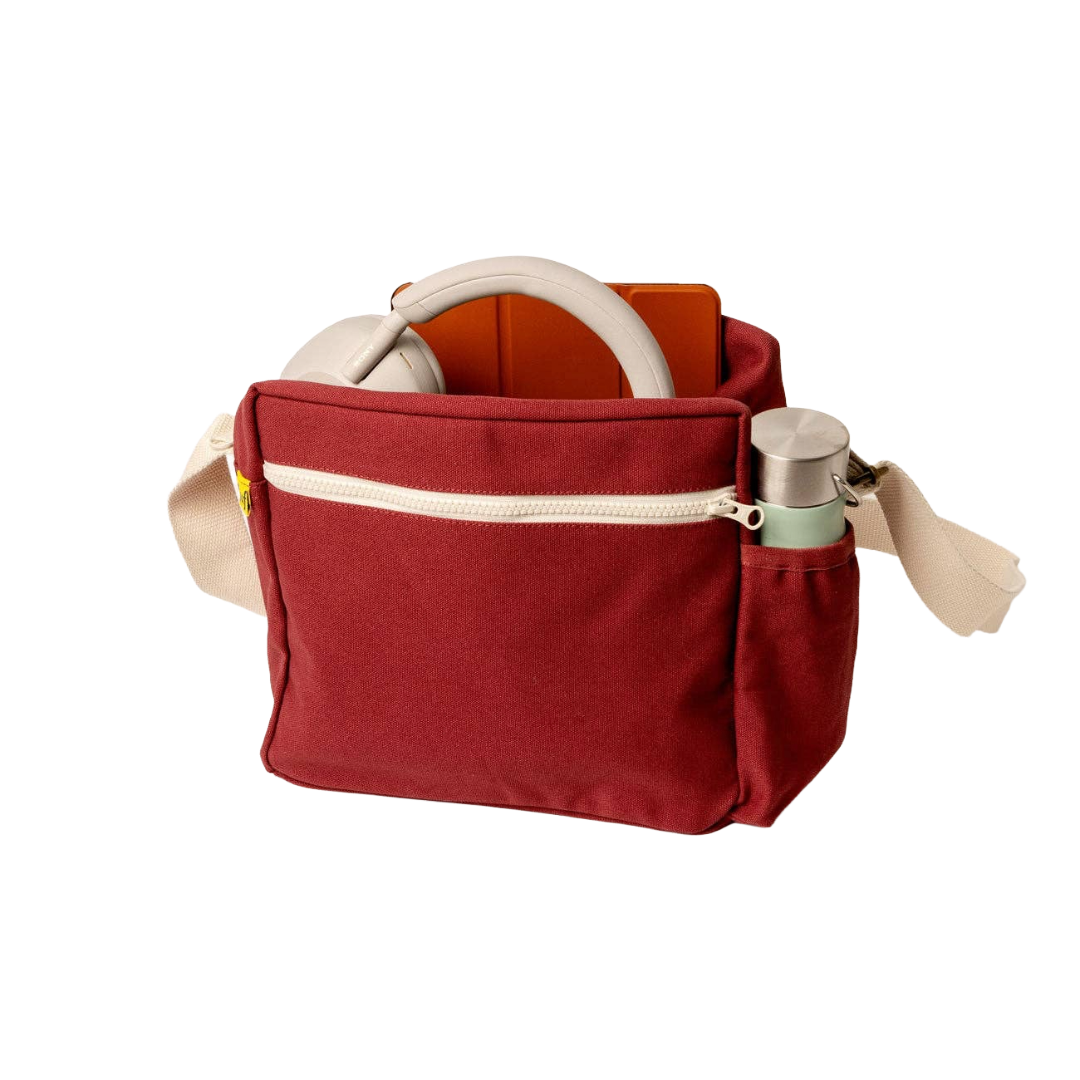 Vintage Burgundy Crossbody Bag