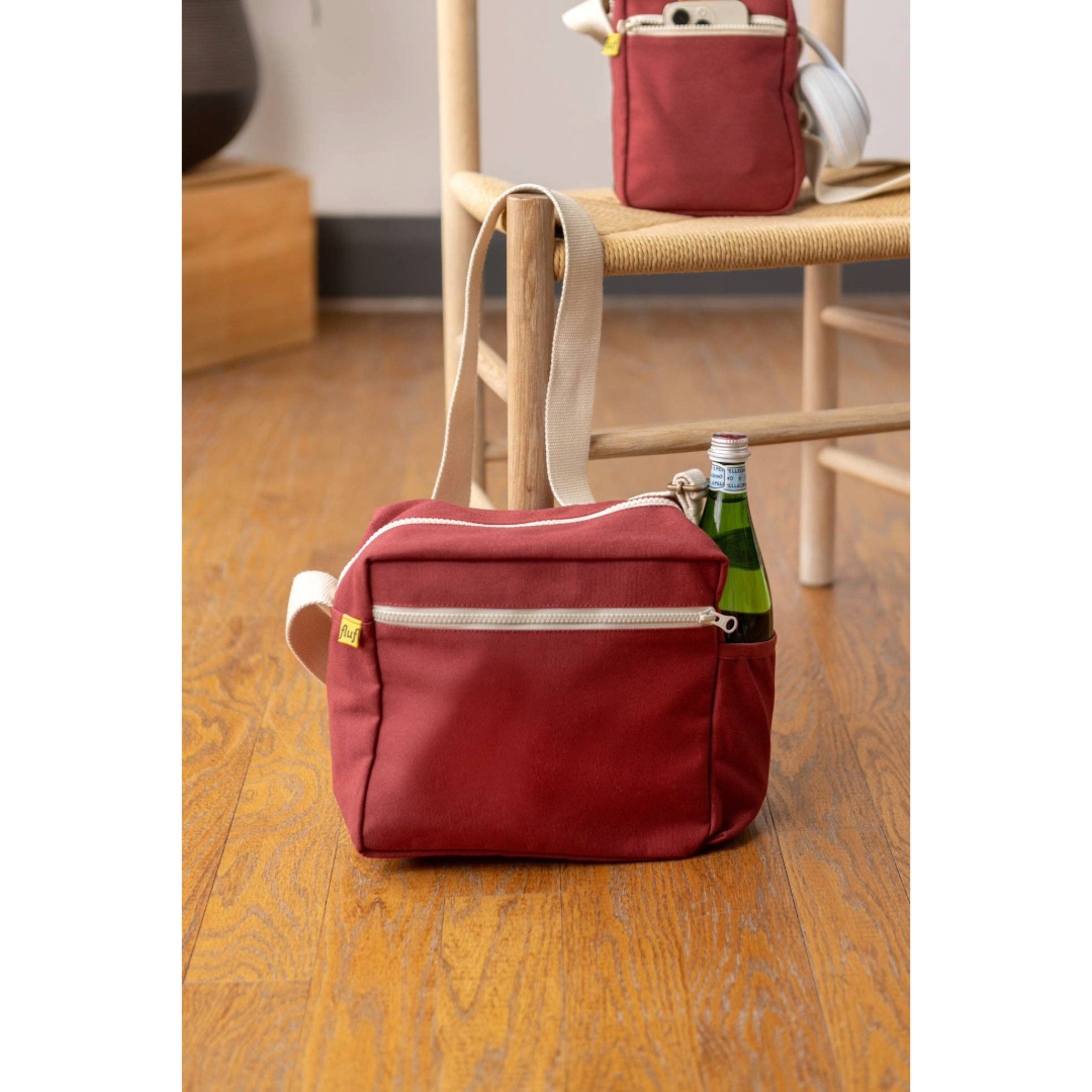 Vintage Burgundy Crossbody Bag