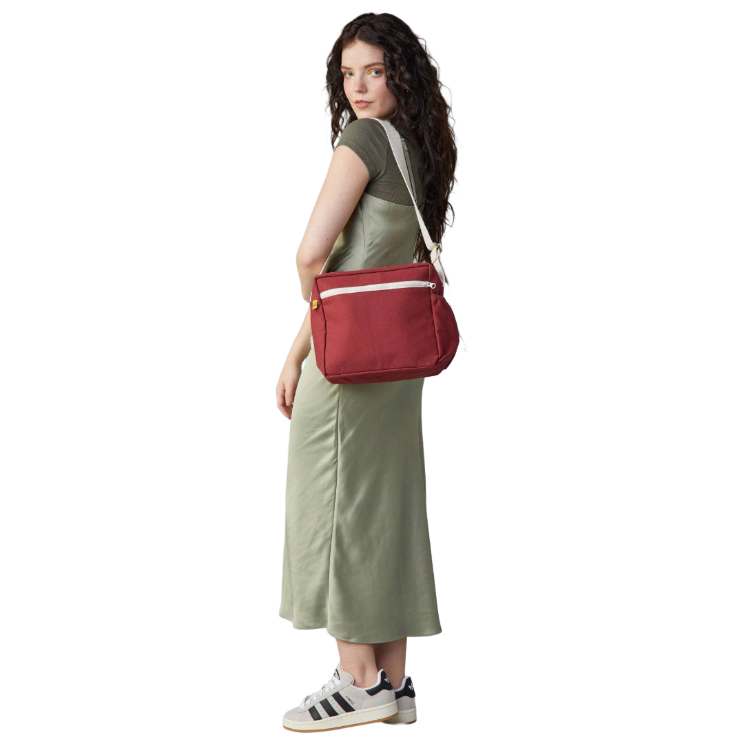 Vintage Burgundy Crossbody Bag