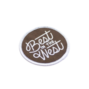 Best in the West Embroidered Iron on Patch