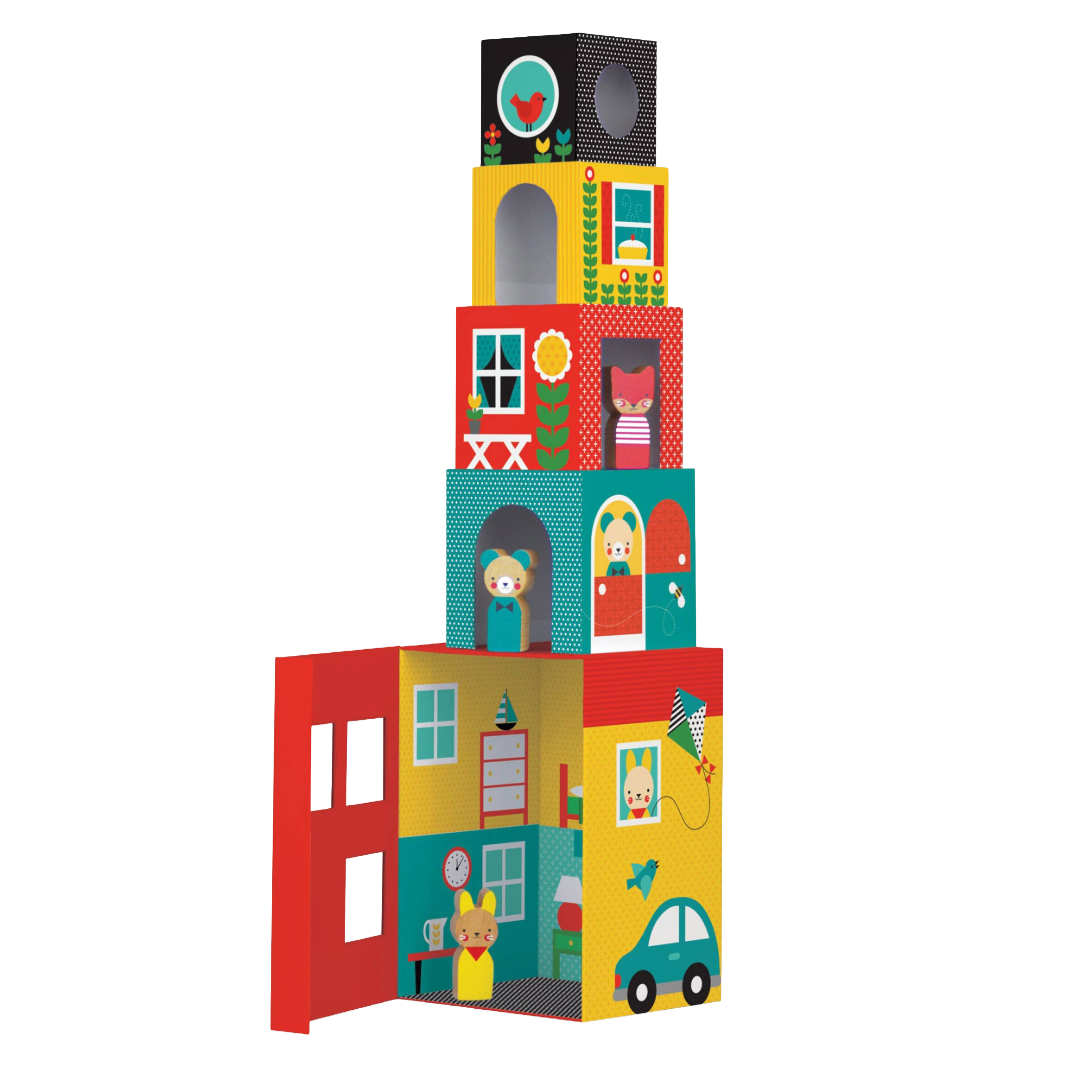 Peek-A-Boo House Stacking Blocks Play Set