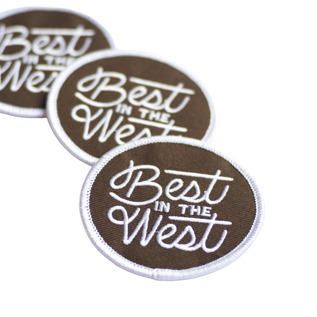 Best in the West Embroidered Iron on Patch