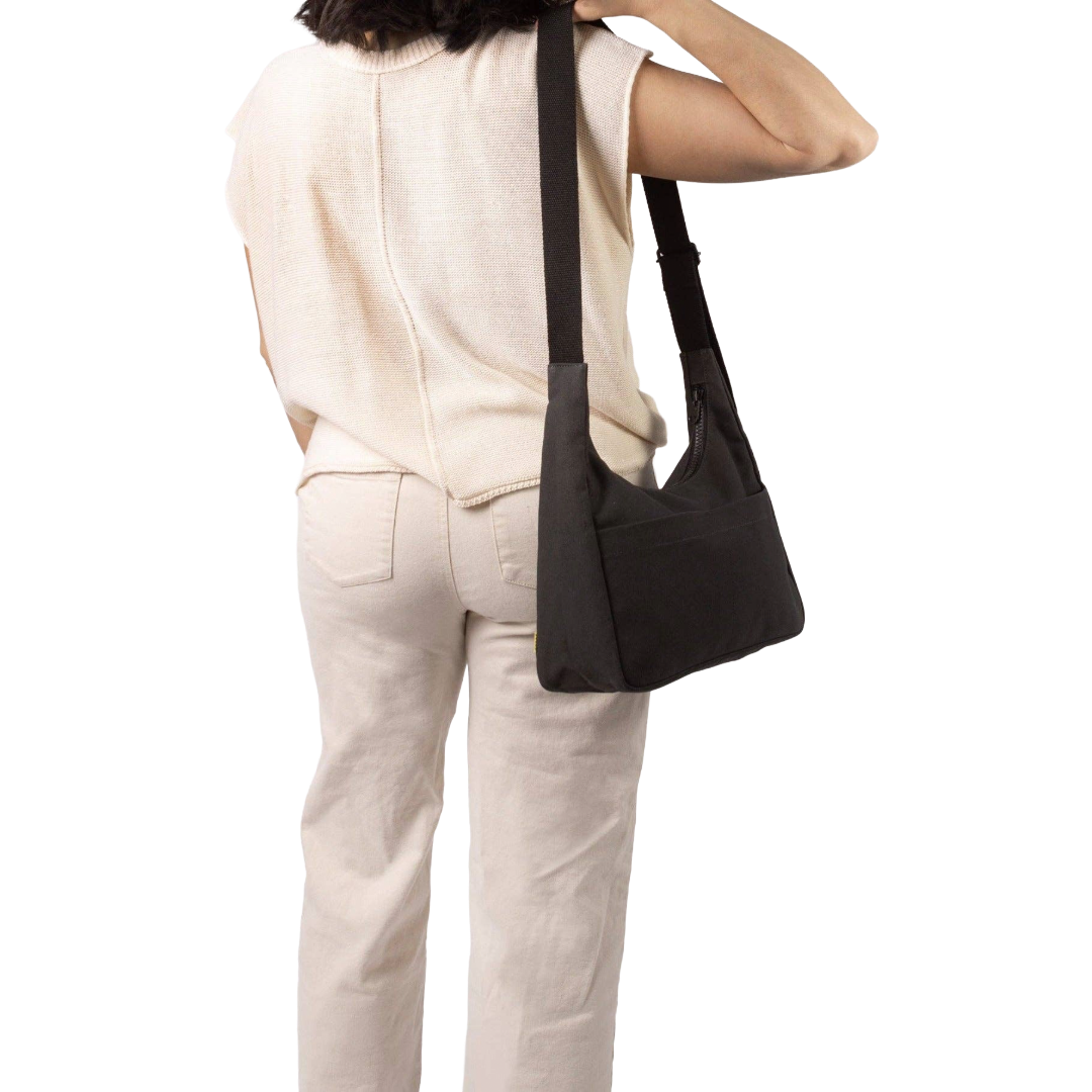 Organic Cotton Satchel Bag - Carbon