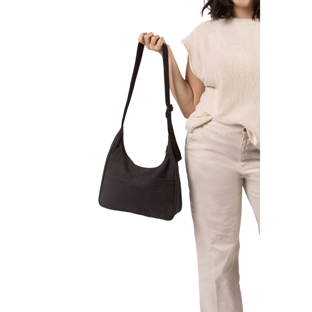 Organic Cotton Satchel Bag - Carbon