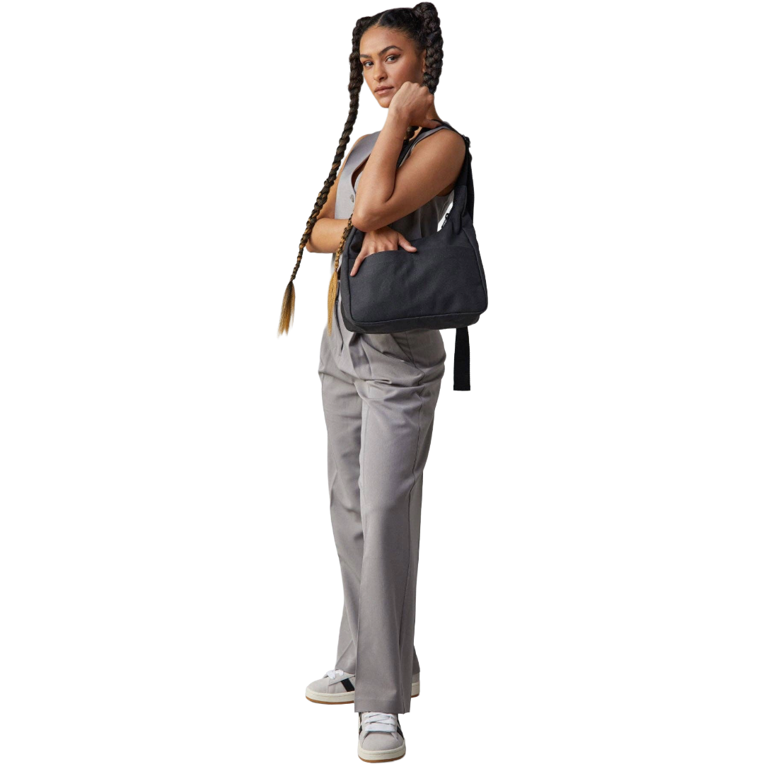 Organic Cotton Satchel Bag - Carbon