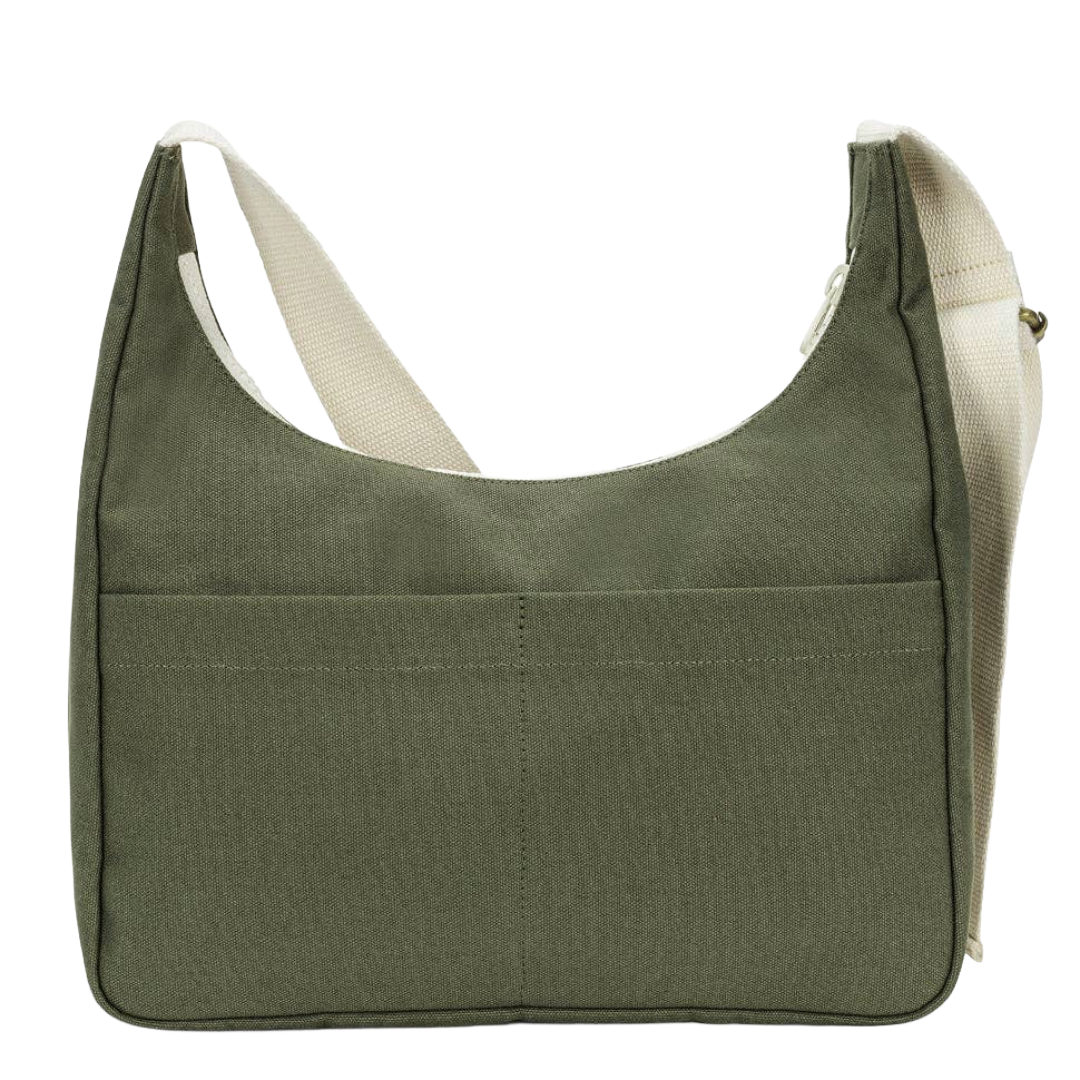 Organic Cotton Satchel Bag - Dark Olive