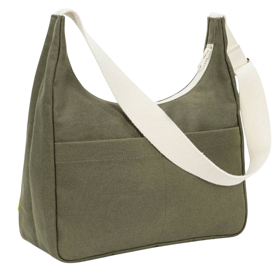 Organic Cotton Satchel Bag - Dark Olive