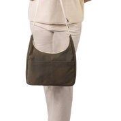 Organic Cotton Satchel Bag - Dark Olive