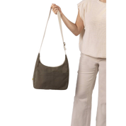 Organic Cotton Satchel Bag - Dark Olive