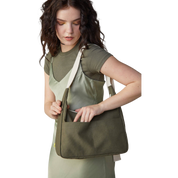 Organic Cotton Satchel Bag - Dark Olive
