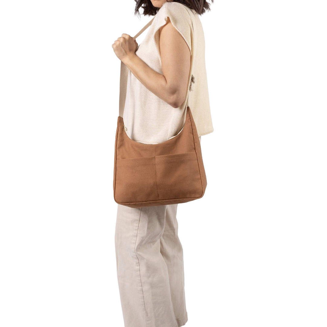 Organic Cotton Satchel Bag - Nutmeg