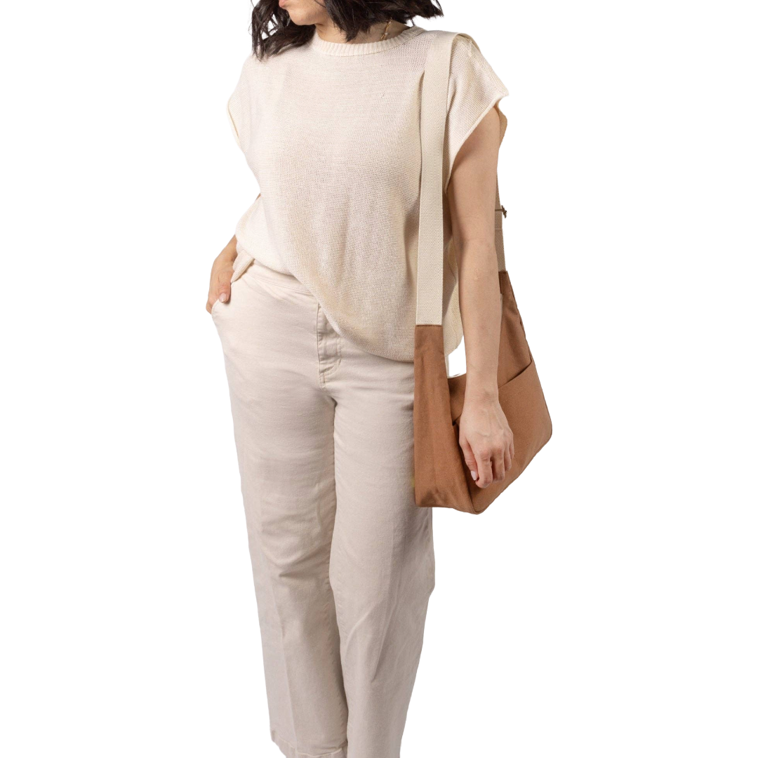 Organic Cotton Satchel Bag - Nutmeg