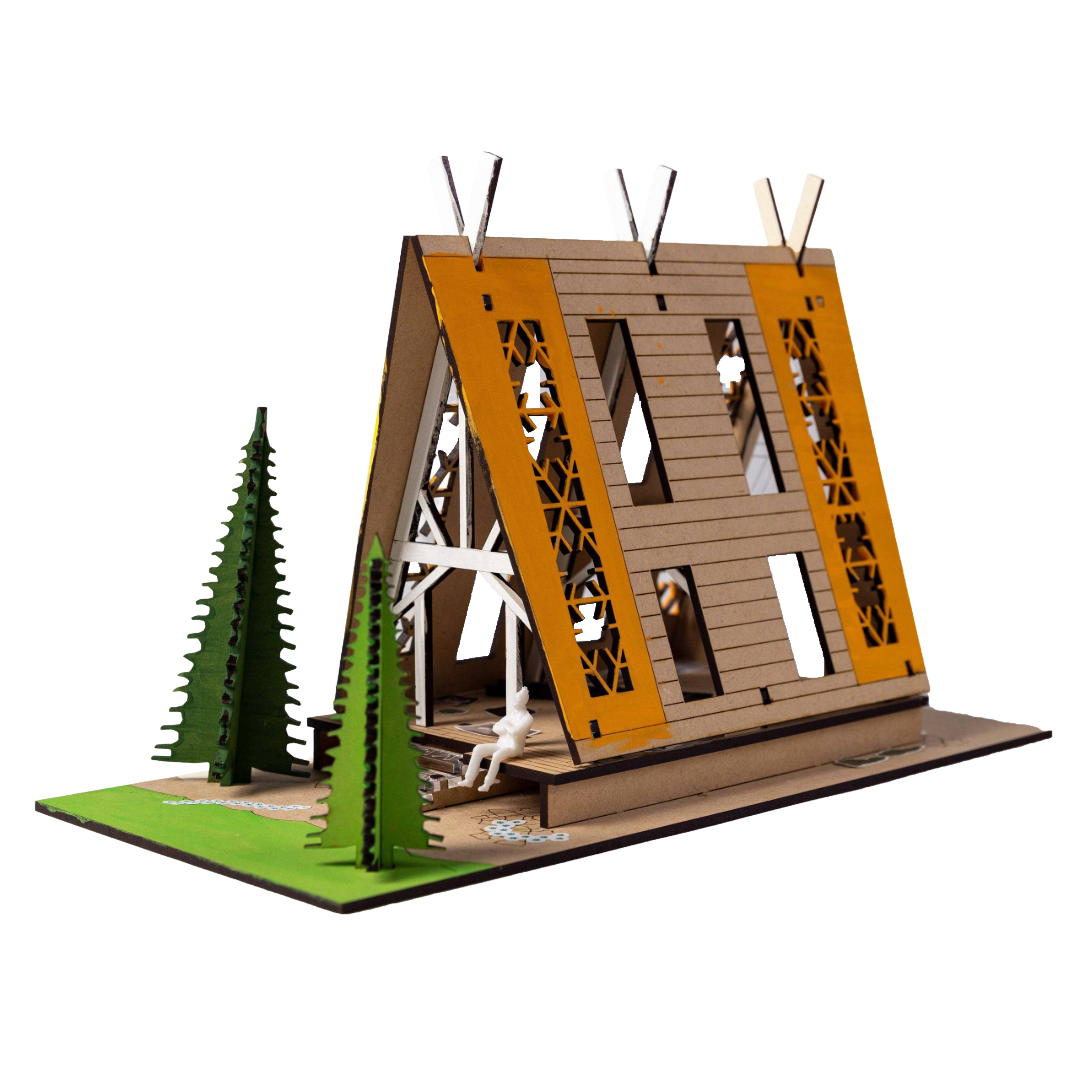 Evergreen Cabin Architectural Model Building Kit