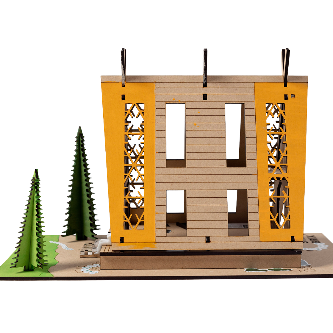 Evergreen Cabin Architectural Model Building Kit