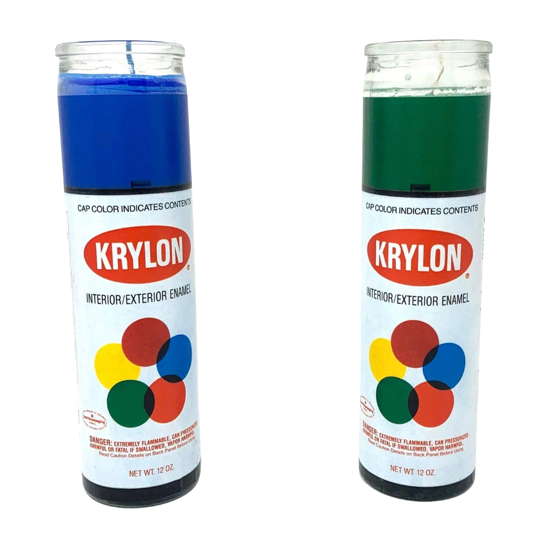 Krylon Spray Paint Prayer Candle